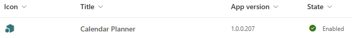 Calendar Planner added to the SharePoint App Catalog