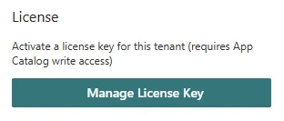 Calendar Planner web part properties pane - Manage License Key