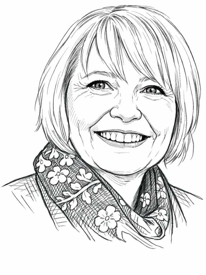 Drawing of Karan Thomason for the JFDI Reflections on ESPC 2025: AI, Community, and What Comes Next article. Image was created using AI