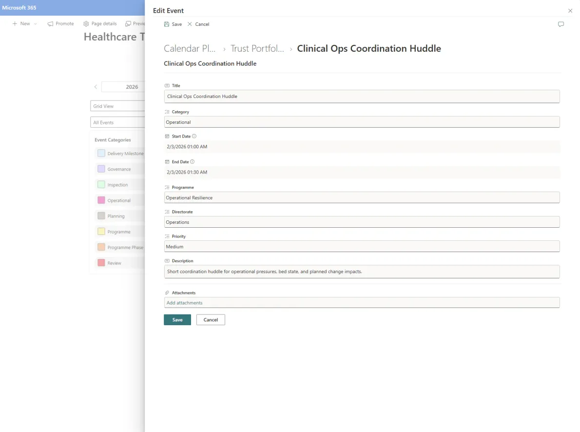 Calendar item details - standard tier feature